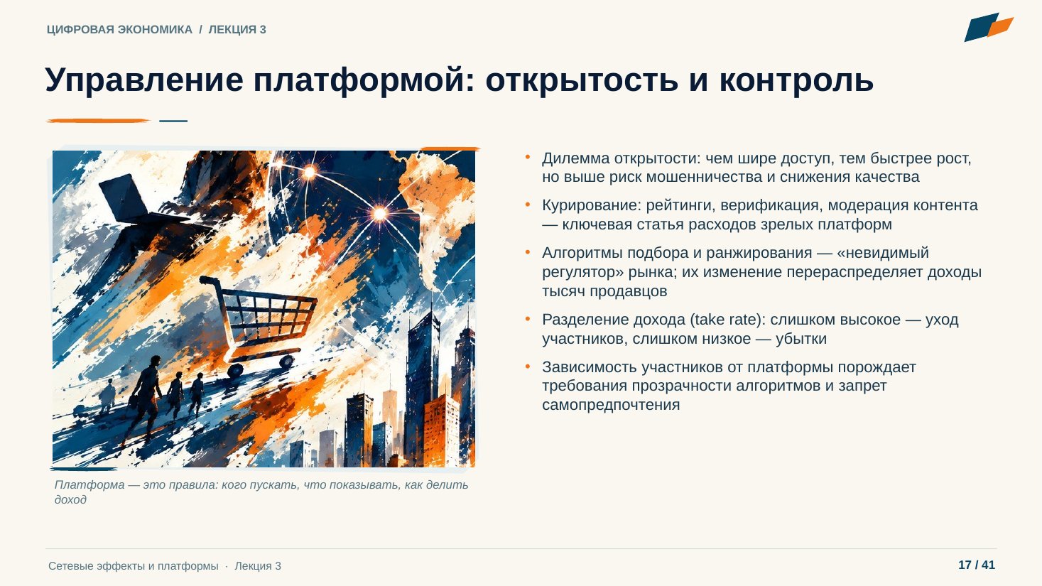 Слайд 17. Управление платформой: открытость и контроль