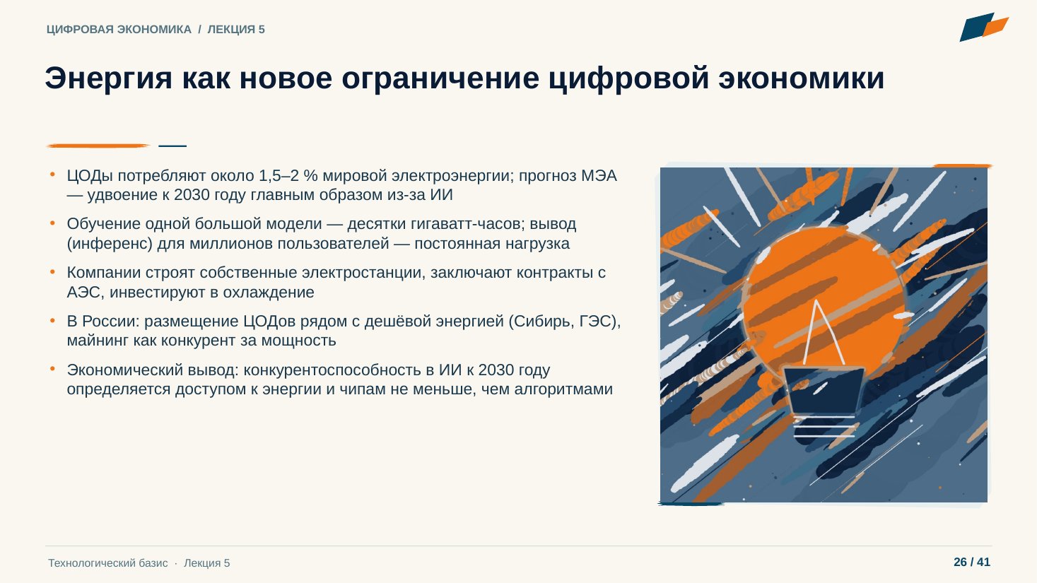Слайд 26. Энергия как новое ограничение цифровой экономики