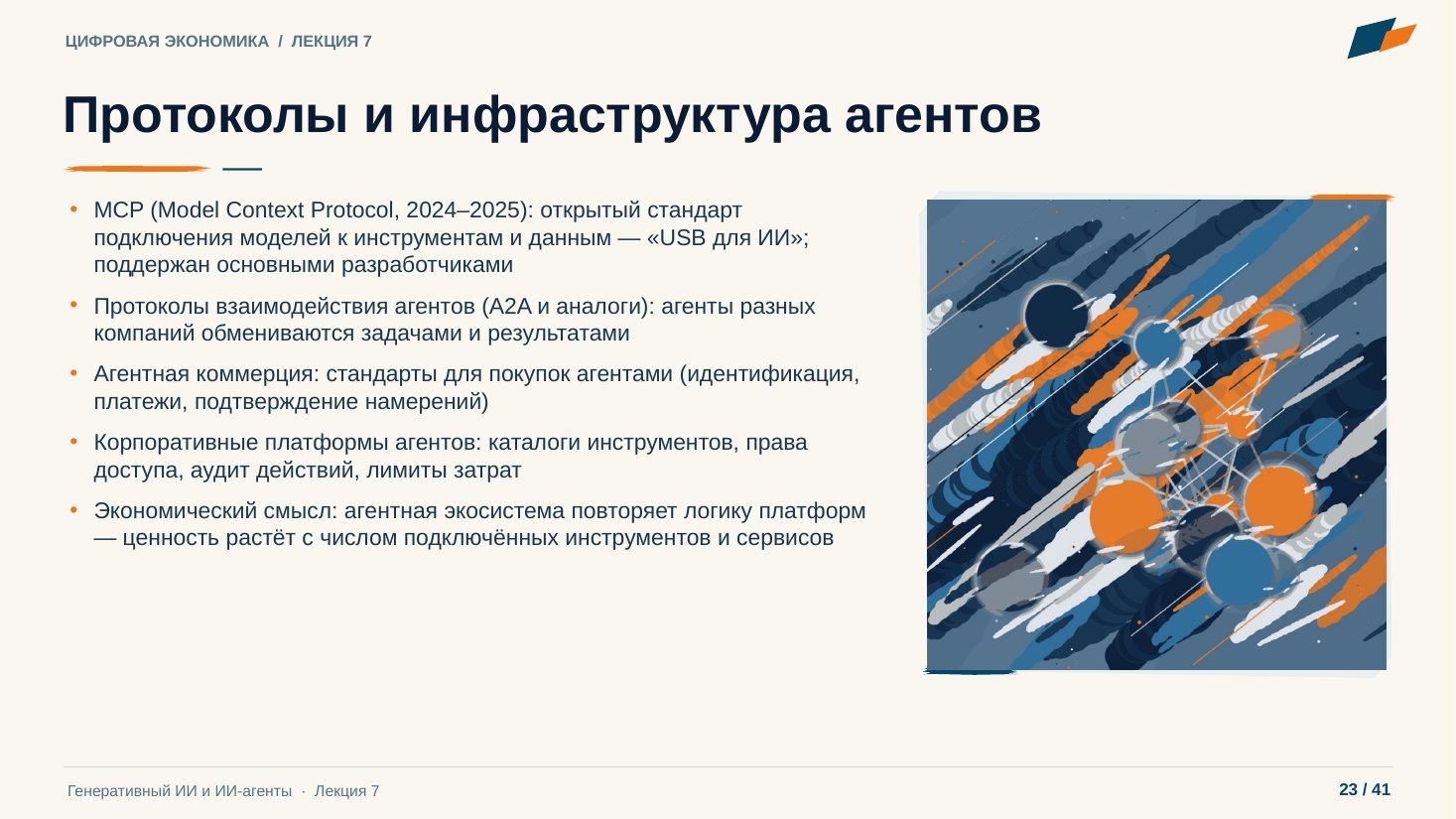 Слайд 23. Протоколы и инфраструктура агентов