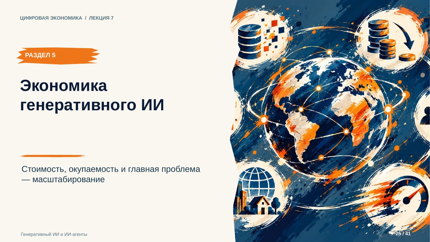 Слайд 25. Экономика генеративного ИИ