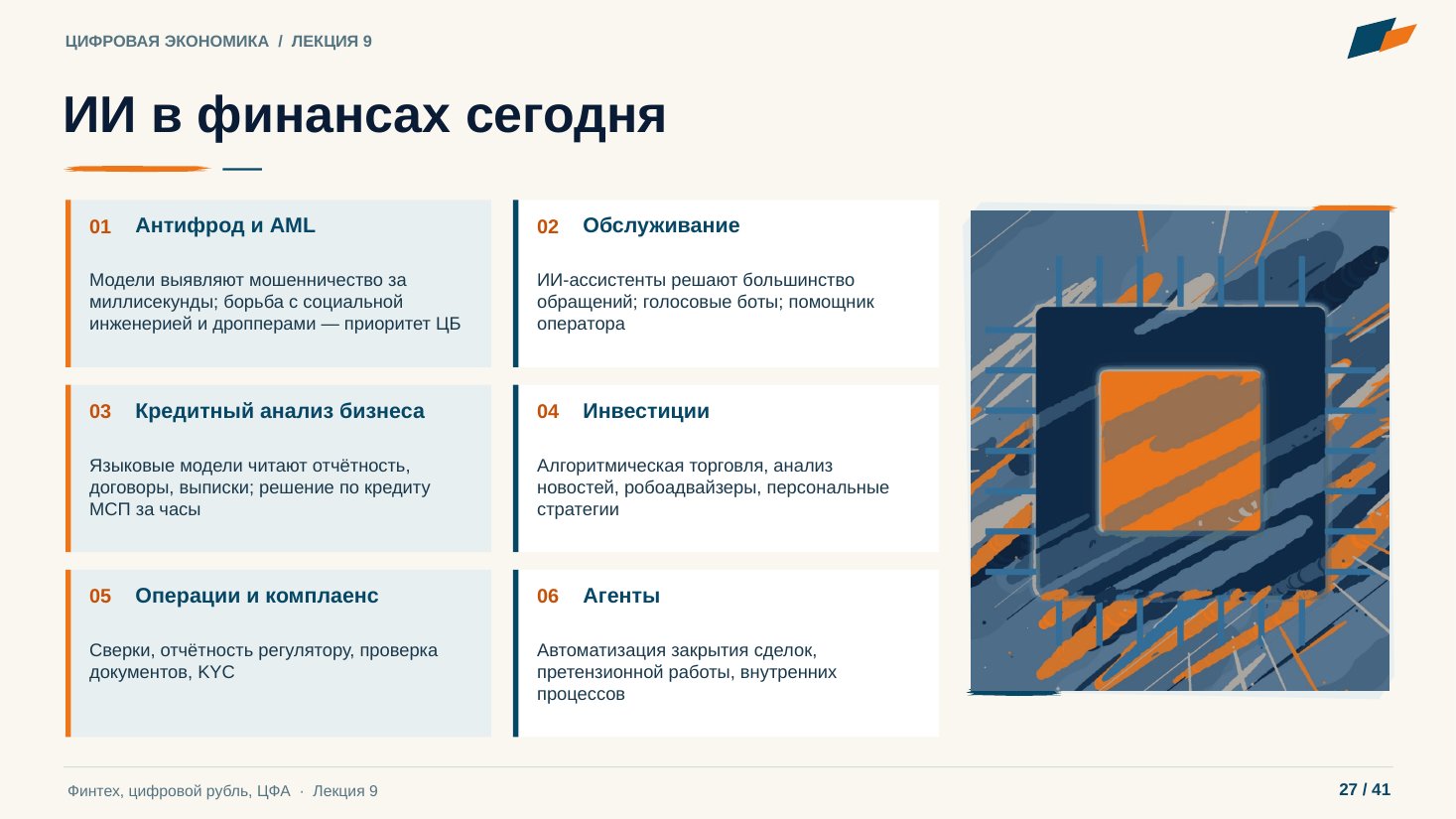 Слайд 27. ИИ в финансах сегодня