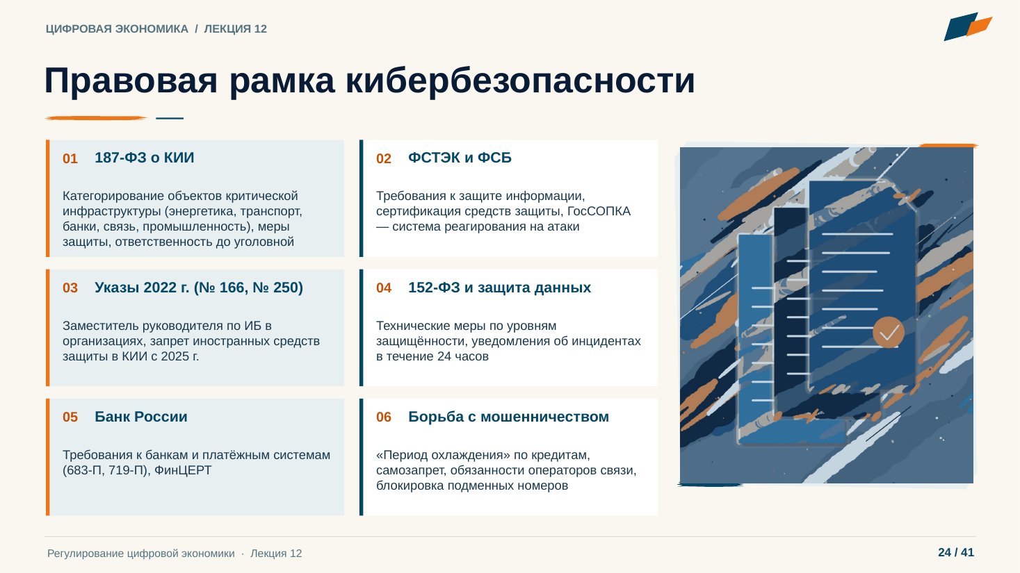 Слайд 24. Правовая рамка кибербезопасности