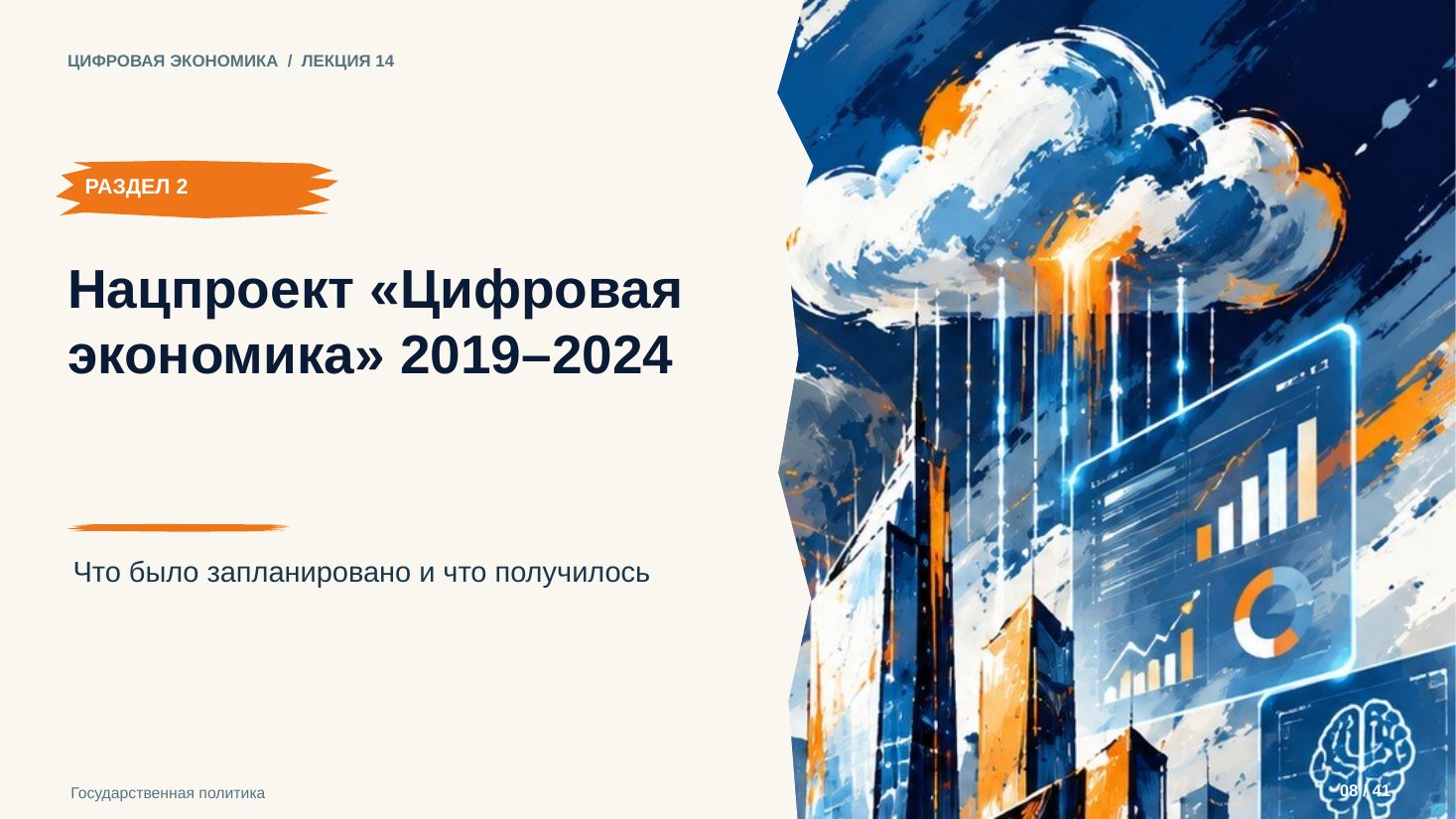 Слайд 8. Нацпроект «Цифровая экономика» 2019–2024