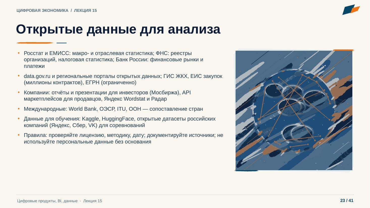 Слайд 23. Открытые данные для анализа