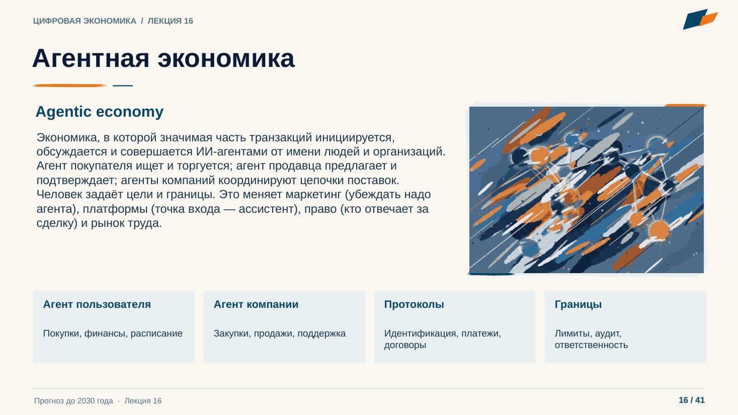 Слайд 16. Агентная экономика